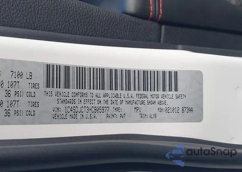 2017 Dodge Durango R/T Awd из США, поврежденный, VIN 1C4SDJCT3HC805977